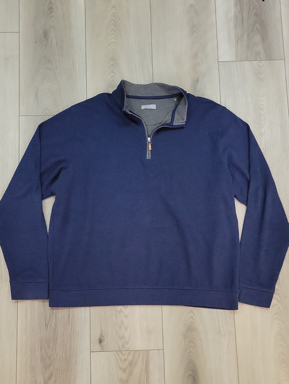 Men's Navy Quarter-Zip Sweater Pullover